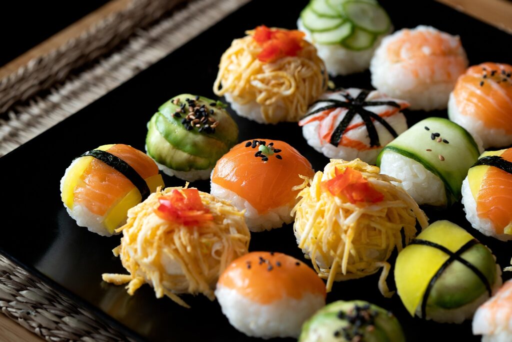 Asiatisches 3-Gang Menü.