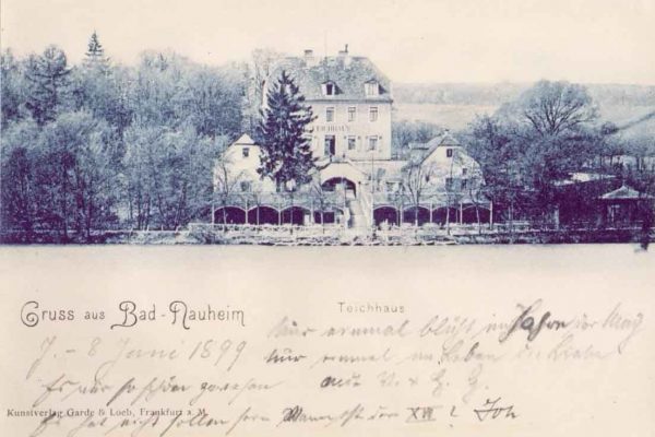 Postkarte vom Teichhaus Bad Nauheim