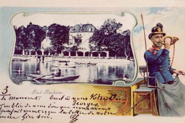 Postkarte vom Teichhaus Bad Nauheim