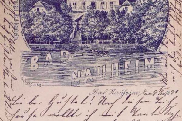 Postkarte vom Teichhaus Bad Nauheim