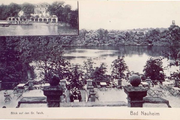 Postkarte vom Teichhaus in den 50ern