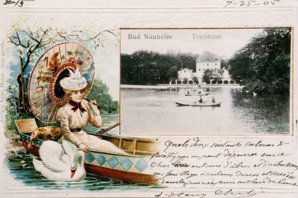Postkarte vom Teichhaus Bad Nauheim