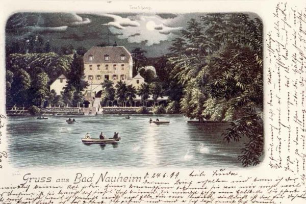 Postkarte vom Teichhaus Bad Nauheim